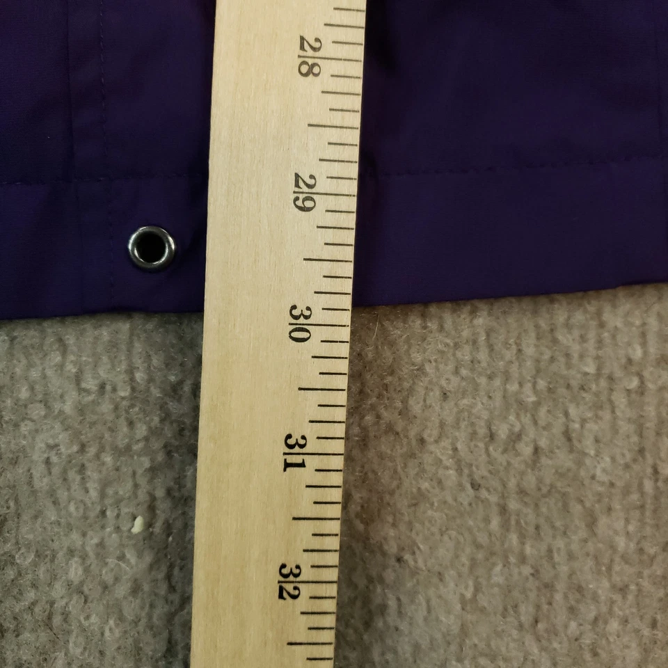 Chaqueta Cole Haan Mujer Mediana Púrpura Cremallera Completa Bolsillos con Capucha Ligera Informal Foto 3 de 4