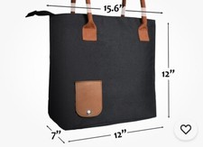 Black Canvas Wine Tote with Hidden Dispenser Insulated BYOB