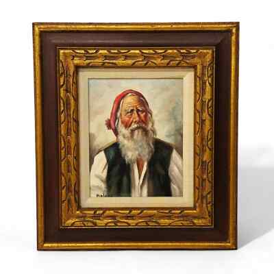 Nice Selez Oil, Portrait of Elderly Man, oil on board, untitled