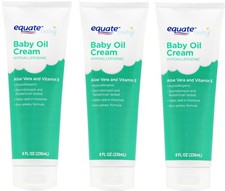 3x - Baby Creamy Oil Aloe Vera  Vitamin E Sealed 8oz Tubes Equate - Free Ship