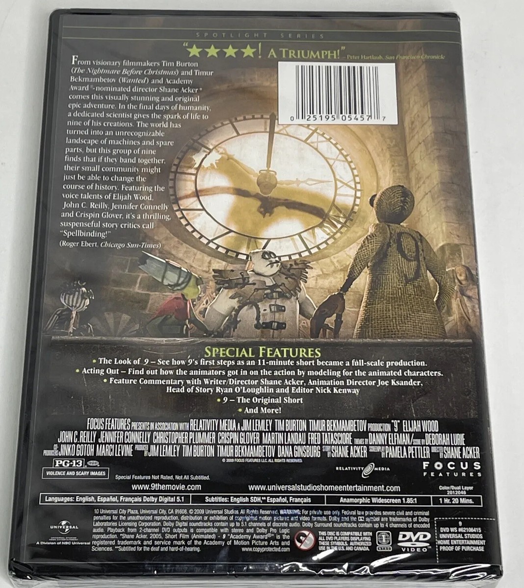 9 Nine New Sealed DVD Tim Burton 25195054577| eBay