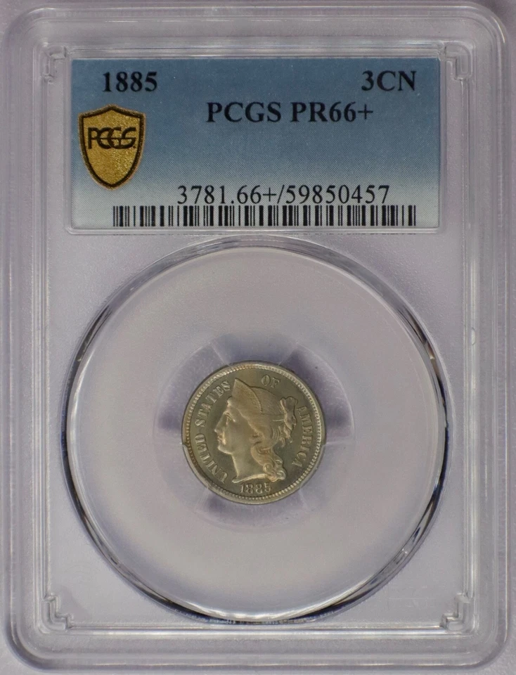 1885 Three Cent Nickel - PCGS PR 66+ - Image 4 of 4