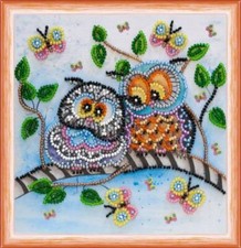 Mini Bead embroidery kit Forest duet DIY Embroidery Kit beadwork pattern