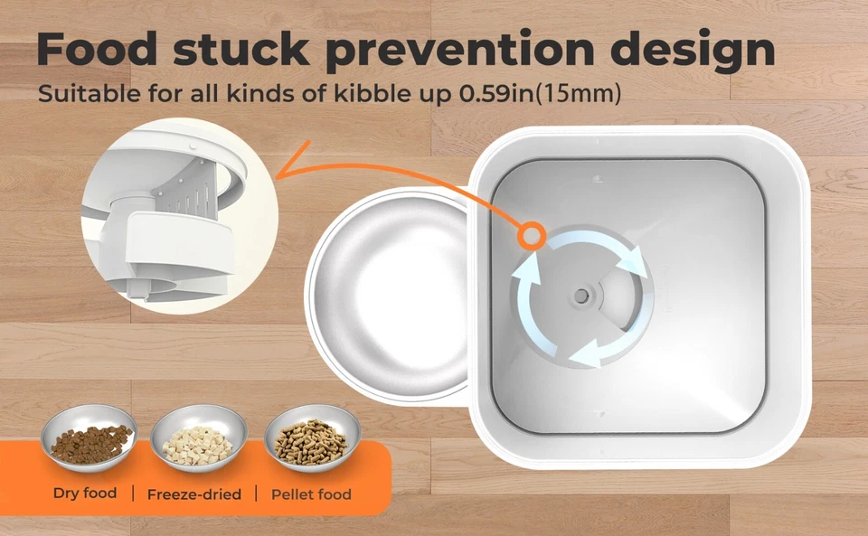 Automatic Dog Feeder Cat feeder with Timer, APP Control,Wifi, 4L capacity, - Image 4 of 4