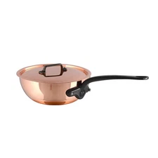 Mauviel M'Heritage M'150 CI Chef Pan With Lid, Cast Iron Handle, 3.6-Qt
