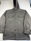 Dickies Jacket Adult Large Black Chore Canvas Work Wear Fleece Lined Hood Men
