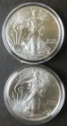 Two 2016 $1 American Silver Eagle Dollars in Capsules