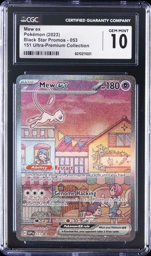 2023 POKEMON BLACK STAR PROMOS 151 ULTRA-PREM COLL #053 MEW EX CGC 10 GEM MINT