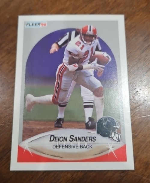 1990 Fleer Football Deion Sanders #382 Atlanta Falcons