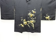 7738722: JAPANESE KIMONO JAPANESE HAORI / EMBROIDERY / BRANCH FLOWER