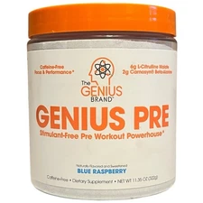 The Genius Brand, Pre Workout Powerhouse, Blue Rasberry, 11.35 oz - Exp: 6/26