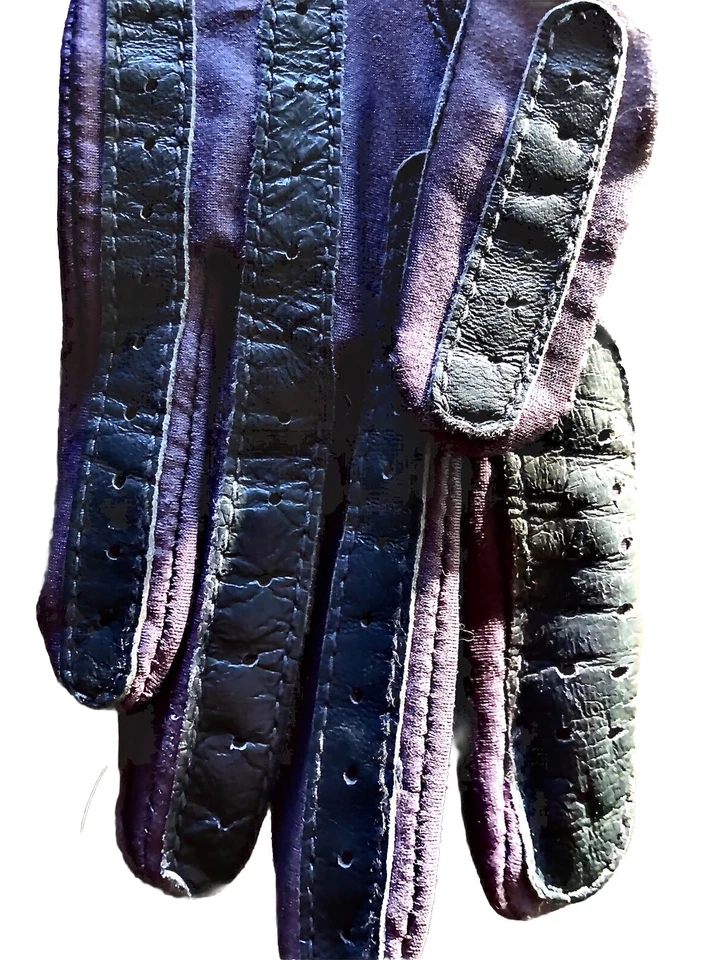 Vintage Isotoner Driving Gloves Leather Trim Aris One Size Mauve Gift Holidays - Image 4 of 4