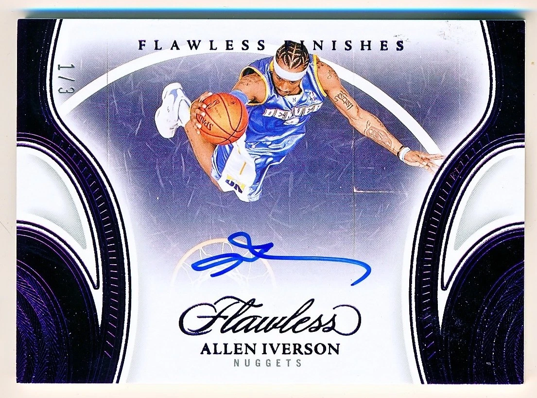 Panini Allen Iverson Basketball Autographed Sports Trading Cards