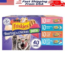 Soft Seafood Chicken Pate Variety Pack Wet Cat Food 5.5oz Cans 40 Pack Home New 3.66 per gallon
