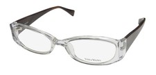 NEW VERA WANG V160 EYEGLASS FRAME CR WOMENS FULL-RIM PLASTIC OVAL CRYSTAL