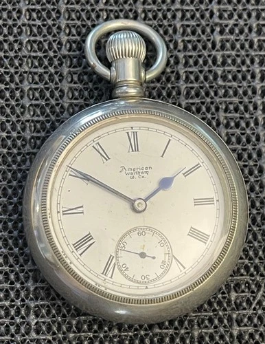 1889 Waltham Pocket Watch Grade 25 Model 1883 18s 15j Silverode Case Runs