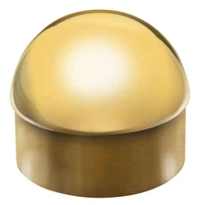 Lavi 00-602/2 Rounded End Cap Railing Component Polished Brass Finish