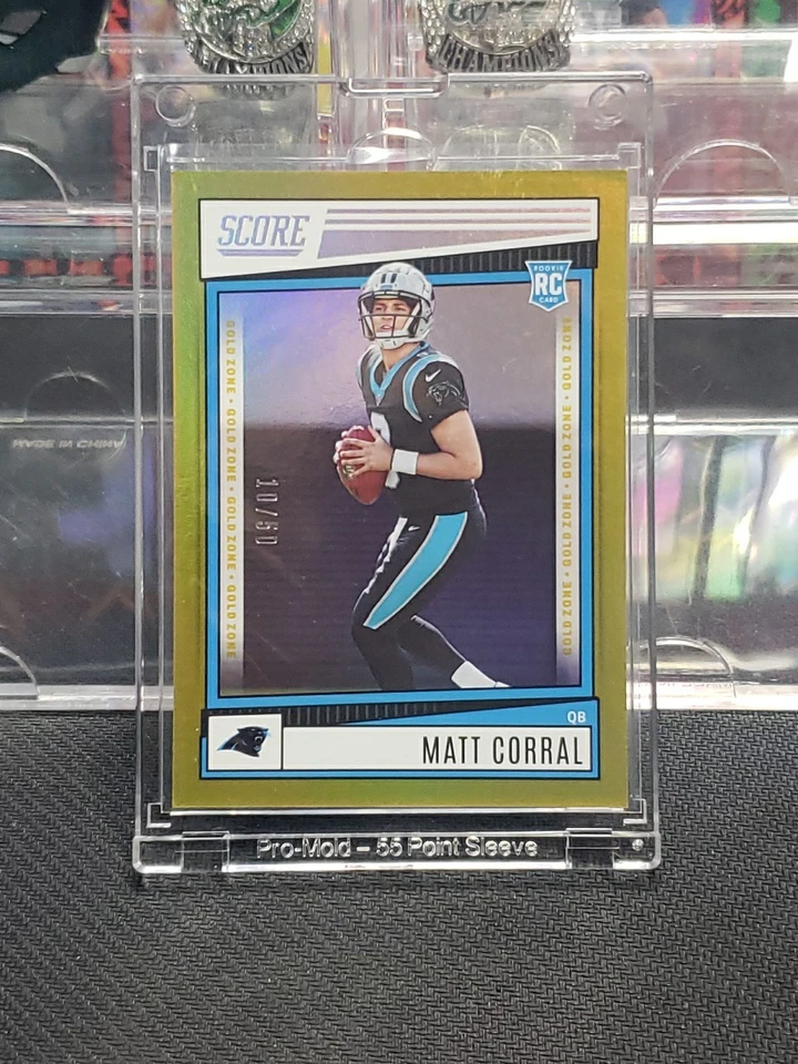 2022 Score - Rookies Matt Corral #302 Gold Zone /50 (RC) - Image 2 of 3