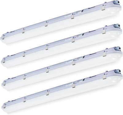 LED Vapor Tight Light 4FT 40W 5000K Waterproof 4 Pack