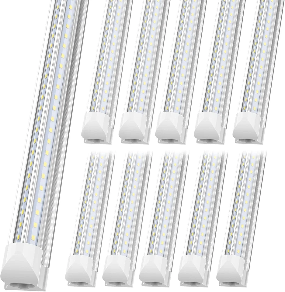 10Pack 8Foot 100W Integrated Led Light Tubes T8 8FT Led Shop Light Fixture 6000K - Image 2 of 4
