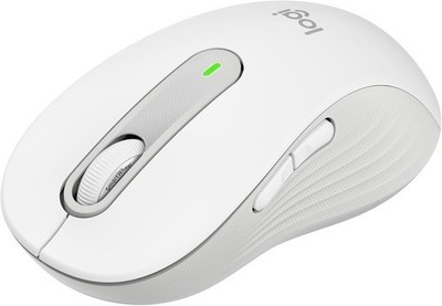 Logitech Signature M650 L Wireless Mouse - For Big Hands, Quiet Clicks White