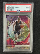 2022-2023 Panini Recon Anthony Edwards Holo Dots #69 PSA 8 SSP Case Hit