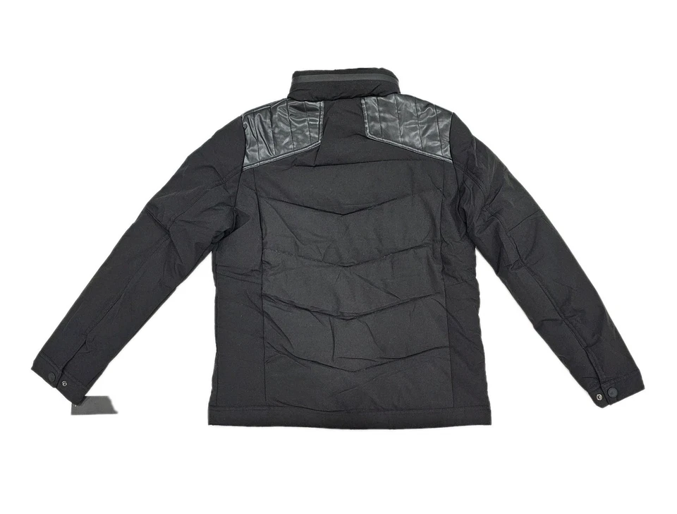 Men's Puffer Jacket with PU Shoulder - Image 3 of 4