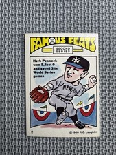 1980 Laughlin Famous Feats Second Series - Herb Pennock #2