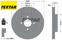 2X Bremsscheibe Textar 92239903 2 Bremsscheiben Vorderachse Vorne FüR Nissan
