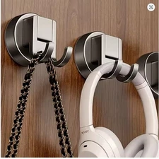 "Suction Cup Hooks No Drill Wall Hooks Bathroom Kitchen Glass Tile Reusable 5lb"