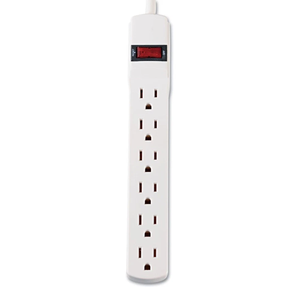 Innovera 73306 6-Outlet Power Strip w/ 6' Cord - Ivory New - Image 4 of 4