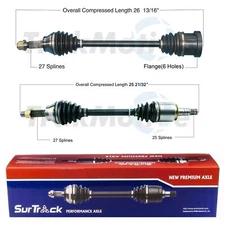 SurTrack Pair Set of 2 Front CV Axle Shafts For Infiniti FX35 AWD 2009-2013