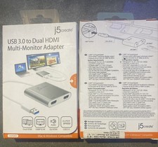 j5create USB 3.0 to Dual HDMI Multi-Monitor Adapter