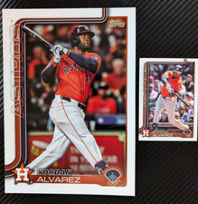2025 Topps Super Box Oversized Jumbo Yordan Alvarez Astros +Base- dinged corners
