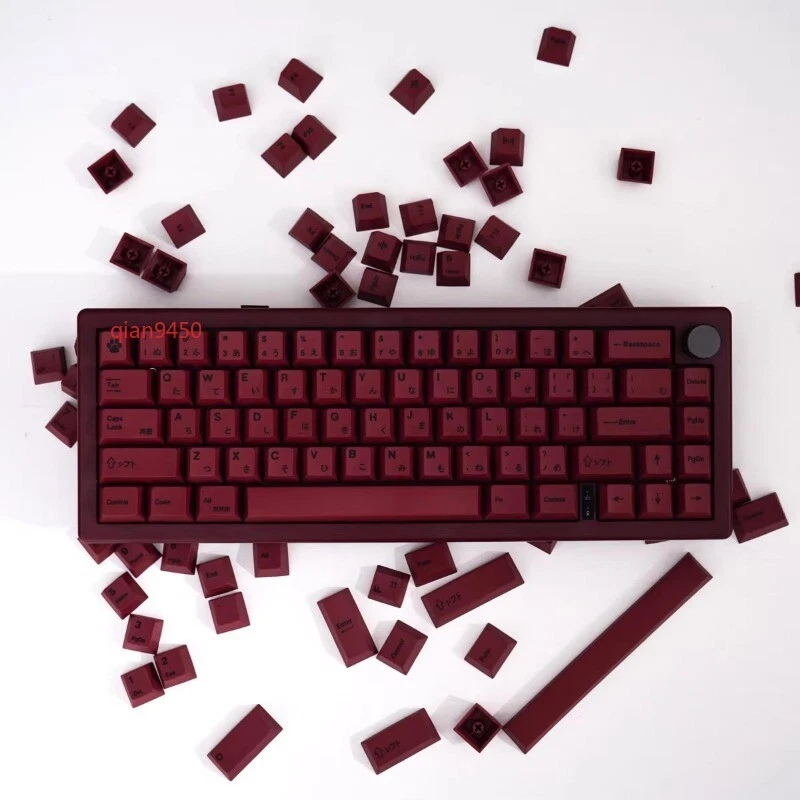 Red 140-Key PBT Thermal Sublimation Cherry Profile Mechanical Keyboard Keycaps