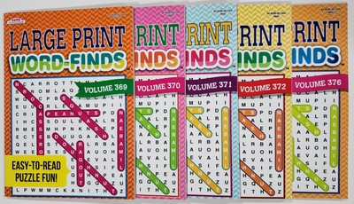 5 New Large Print Word-Finds Puzzle Books Kappa Games Vol # 369-376 Hobby Search