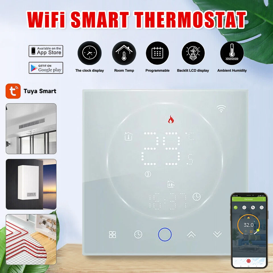 Tuya WiFi Thermostat Digital LCD WLAN Touch Raumthermostat Fußbodenheizung NEU - Bild 4 von 4