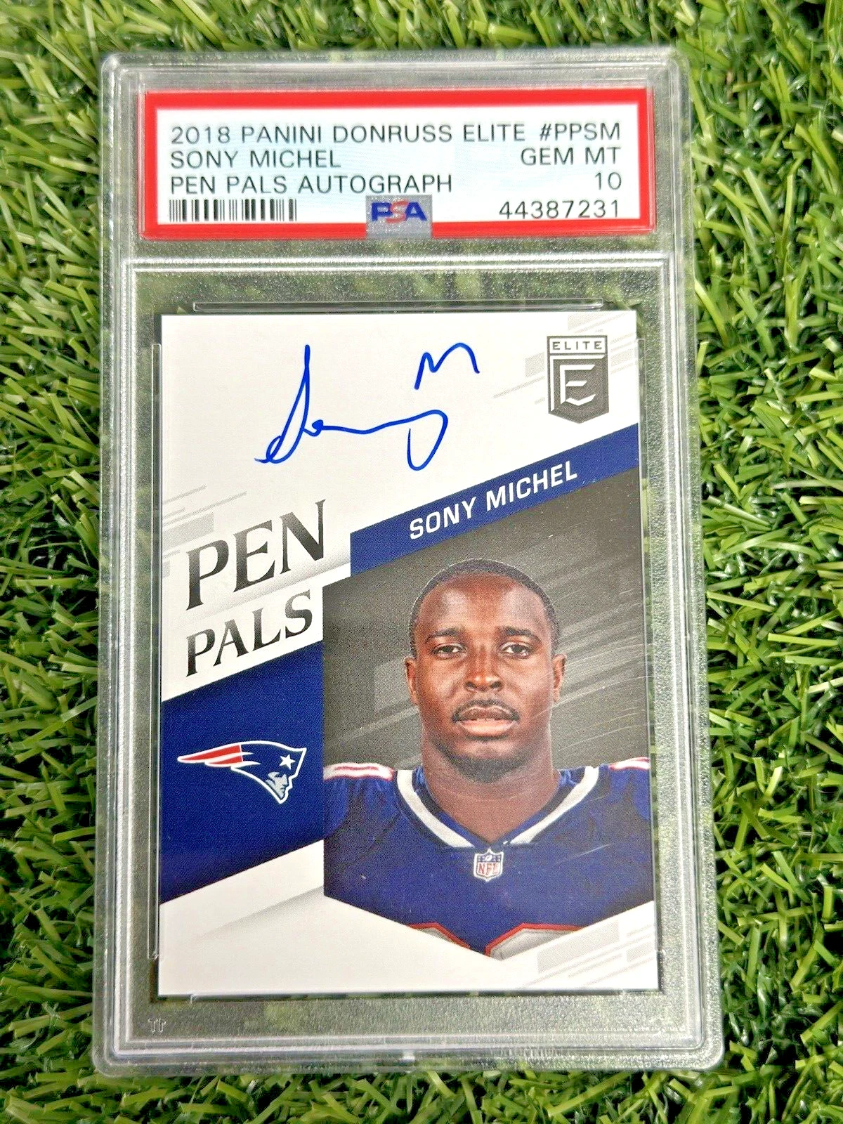 Sony Michel Panini Donruss Elite Pen Pals Autographs #SM Base