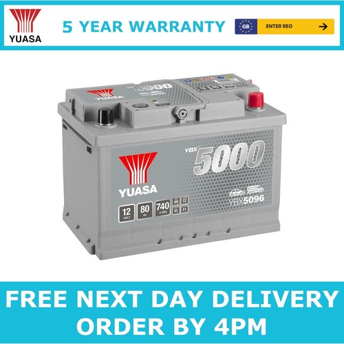 Yuasa YBX5096 Car Battery 12V Silver High Performance 5 Yr Warranty Type 096 eBay