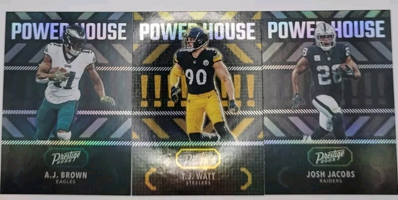 2023 Prestige Football Power House 3 Card Insert Lot Watt Brown Jacobs