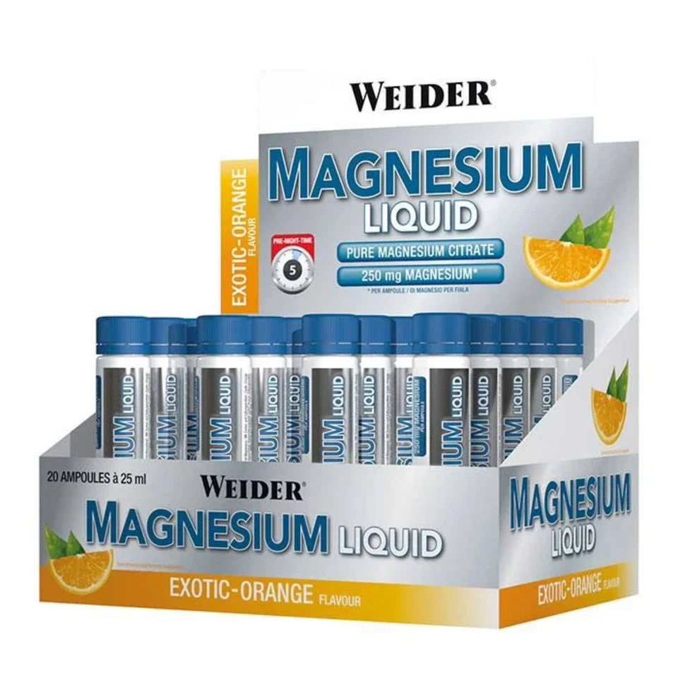 (49 EUR/l) Weider Body Shaper Magnesium Liquid 20x25ml Exotic Orange