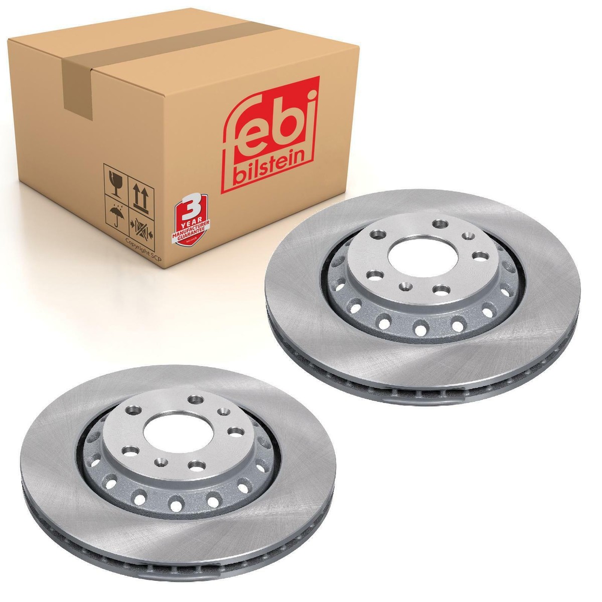 Pair of Rear Brake Disc Fits Volkswagen Phaeton 4motion Audi