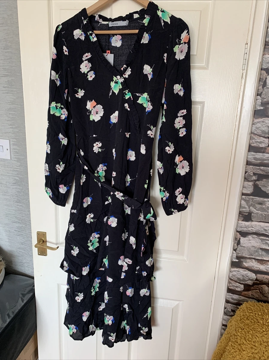Oasis floral sales tiered midi dress