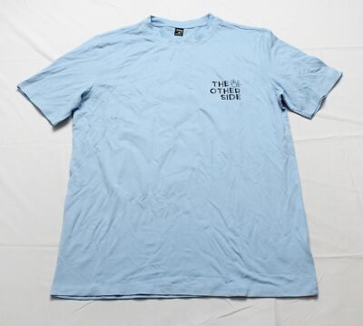 Shein Men's Manfinity EMRG Figure & Slogan Graphic Tee JW7 Blue Medium 