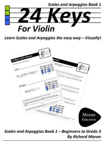Thumbnail - 24 Keys Scales And Arpeggios For Violin - Book 1 By Richard Moran