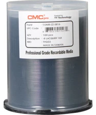 100 CMC Pro Taiyo Yuden 16X DVD-R 4.7GB Silver Thermal Lacquer