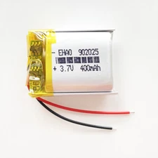 3.7V 400mAh LiPo Li Polymer Rechargeable Battery For Bluetooth Earphone 902025