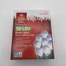 HOME ACCENTS HOLIDAY 50 LED Dome Lights Cool White 16  4  Long Indoor/outdoor