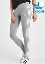 adidas Originals CY4761 Womens 3-Stripes Grey Leggings UK 14, EU40, US M New 858