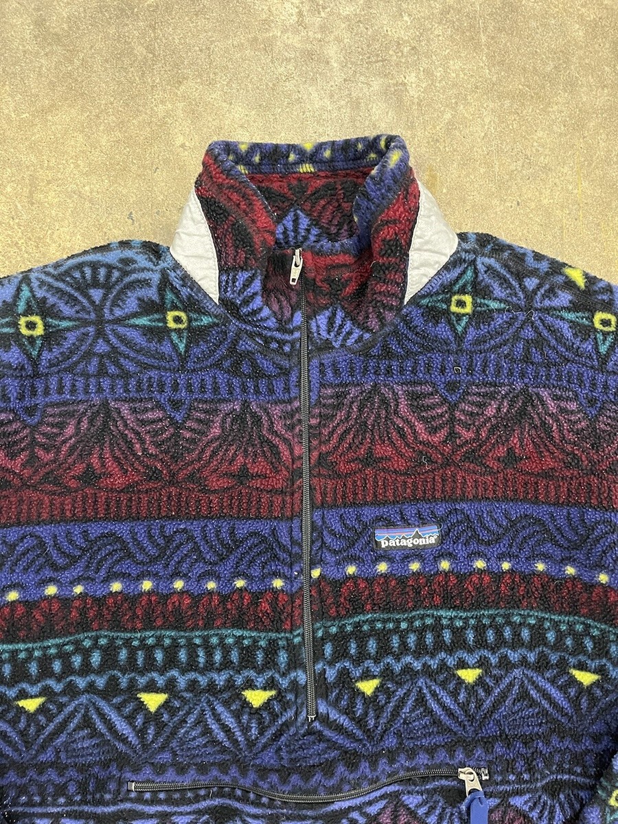 Vintage 90s Patagonia Synchilla 1/4 Zip Tradewinds Aztec